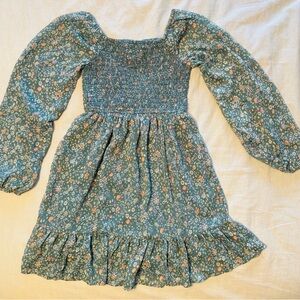 Art Class Floral Teal Dress